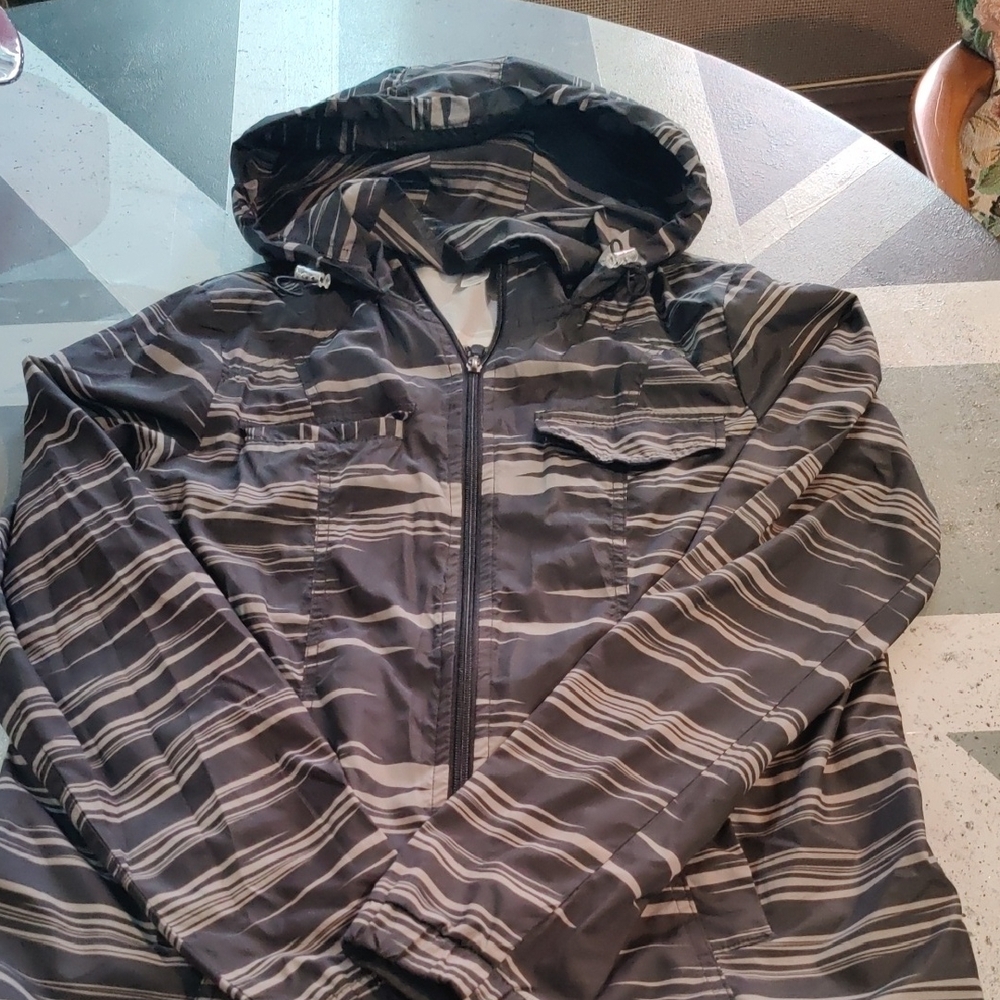 Striped Black and Gray Men's Jacket